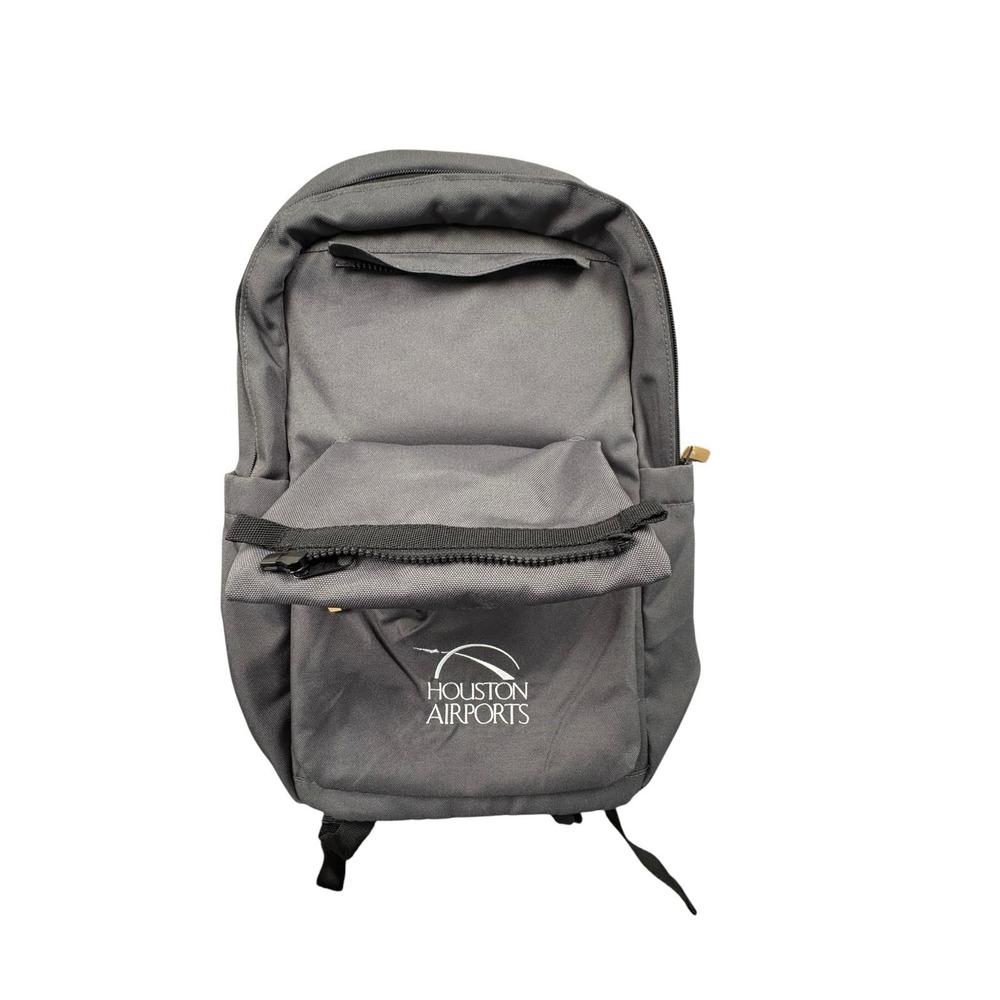 Houston Airports Backpack & Lunch Bag Set Gray Travel Laptop Work Bag